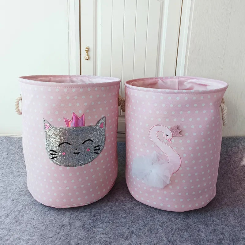 Canvas Foldable Laundry Basket